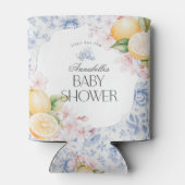 Chinoiserie Lemon Tea Party Baby shower Favoriet Blikjeskoeler (Achterkant)