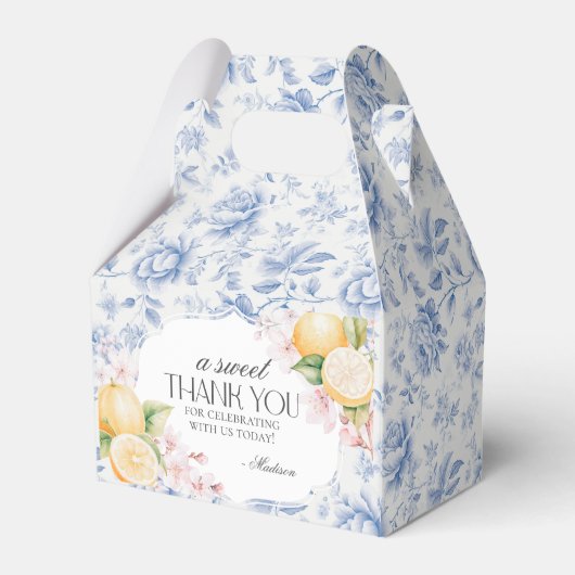 Chinoiserie Lemon Tea Party Bloementoilet Bedankdoosjes (Achterkant)
