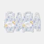 Chinoiserie Lemon Tea Party Bloementoilet Bedankdoosjes (Uitgevouwen)