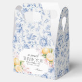 Chinoiserie Lemon Tea Party Bloementoilet Bedankdoosjes (Geopend)