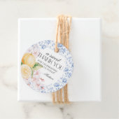 Chinoiserie Lemon Tea Party Bloementoilet Bedankjes Labels (In situ)