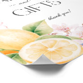 Chinoiserie Lemon Tea Party Kaarten en geschenken  Poster (Hoek)