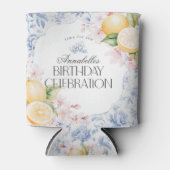 Chinoiserie Lemon Tea Party Verjaardagsgunst Blikjeskoeler (Voorkant)