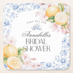 Chinoiserie Lemon Tea Party Vrijgezellenfeest Deco Kartonnen Onderzetters