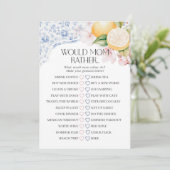 Chinoiserie Lemon Tea Party Zou Mama Liever Spel Kaart (Staand voorkant)