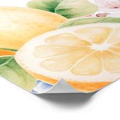 Chinoiserie Lemon Tea Verjaardagsfeest Welkomstbor Poster (Hoek)