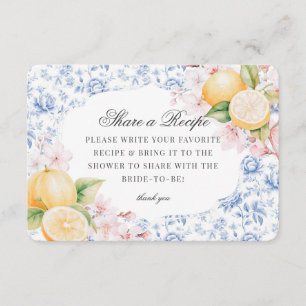Chinoiserie Lemon Tea Vrijgezellenfeest Een recept Informatiekaartje