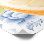 Chinoiserie Lemon Tea Vrijgezellenfeest Welkomstbo Poster (Hoek)