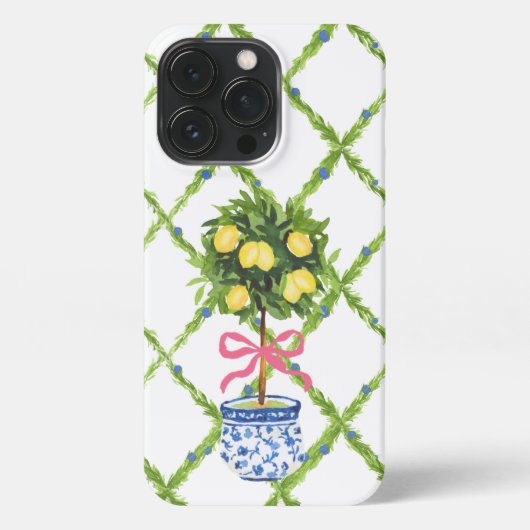 Chinoiserie Lemon Topiary, Grandmillenial iPhone Hoesje (Achterkant)