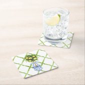 Chinoiserie Lemon Topiary with Blue Bow Kartonnen Onderzetters (Insitu)