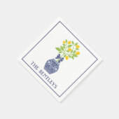 Chinoiserie Lemon Tree - Aangepast Napkins Servet (Hoek)