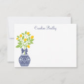 Chinoiserie Lemon Tree - Aangepaste notitiekaarten (Voorkant)