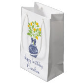 Chinoiserie Lemon Tree Gift Bag Klein Cadeauzakje (Achterkant Gekanteld)