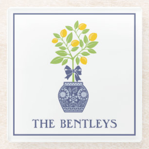 Chinoiserie Lemon Tree Glass Onderzetters