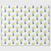 Chinoiserie Lemon Tree in een Ginger Jar Vaas Cadeaupapier (Vlak)