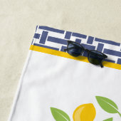 Chinoiserie Lemon Tree Personalized Beach Towel Strandlaken (In situ)