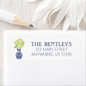 Chinoiserie Lemon Tree Return Address Labels (Insitu)
