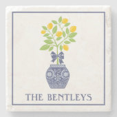 Chinoiserie Lemon Tree Stone Onderzetters (Voorkant)