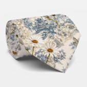 Chinoiserie Libellen en Madeliefjes Stropdas (Opgerold)
