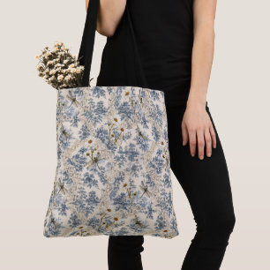 Chinoiserie Libellen, Madeliefjes en Kant Tote Bag