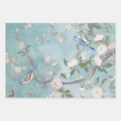 Chinoiserie Light Blauwgroen en Blues set Inpakpapier Vel (Voorkant 2)