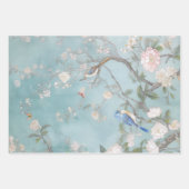 Chinoiserie Light Blauwgroen en Blues set Inpakpapier Vel (Voorkant)