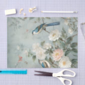 Chinoiserie Light Blue Natuur Tissuepapier (Craft)