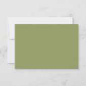  Chinoiserie Lijst Olive Green Wedding RSVP Kaartje (Achterkant)