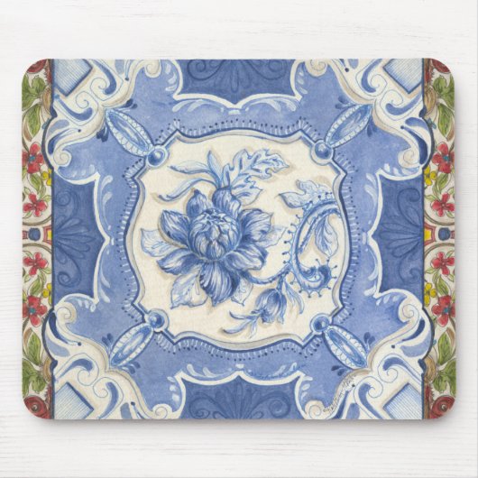 Chinoiserie Lotus Mousepad Muismat (Voorkant)