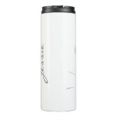 Chinoiserie Lotus Painting Persoonlijk toevoegen N Thermosbeker (Achterkant)