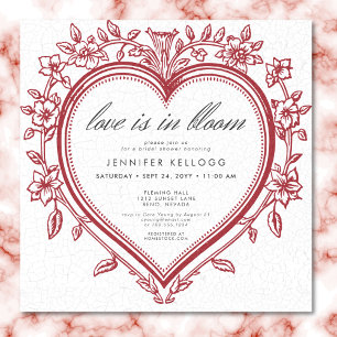 Chinoiserie Love In Bloom Vrijgezellenfeest Kaart