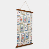 Chinoiserie Mahjong Hangend Wandkleed (Gebogen)