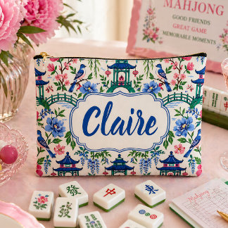 Chinoiserie Mahjong Tegelbaret Gepersonaliseerd Etui