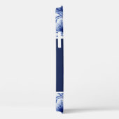 Chinoiserie marineblauwe gemberpot schelp patroon Case-Mate iPhone case (Achterkant / Rechts)