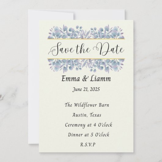 Chinoiserie Matching Save the Date Card Kaart (Voorkant)