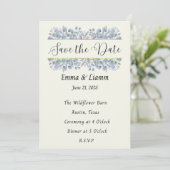 Chinoiserie Matching Save the Date Card Kaart (Staand voorkant)