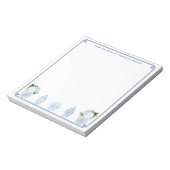 Chinoiserie met blauwe en witte Waterverf geperson Notitieblok (Linkerzijde)