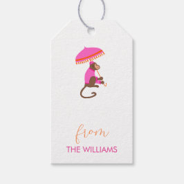 Chinoiserie Monkey Custom Gift Labels Cadeaulabel