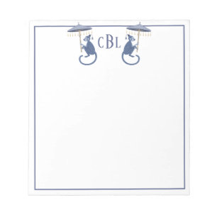 Chinoiserie Monkeys Monogrammed Notitieblok