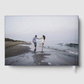 Chinoiserie Monogram Crest Folie bruiloft Gastenboek (Achterkant)