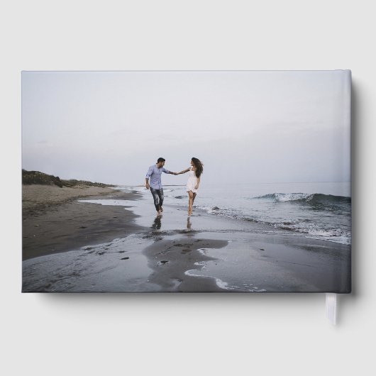 Chinoiserie Monogram Crest Folie bruiloft Gastenboek (Achterkant)