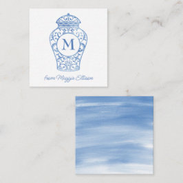 Chinoiserie Monogram Ginger Jar Gift Enclosures Notitiekaartje