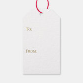 Chinoiserie Monogram Pagoda, Kerst op maat Cadeaulabel (Achterkant)