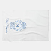 Chinoiserie Monogrammed Ginger Jar Kitchen Towel Theedoek (Horizontaal)