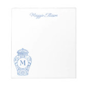 Chinoiserie Monogrammed Ginger Jar Notepad Notitieblok (Voorkant)