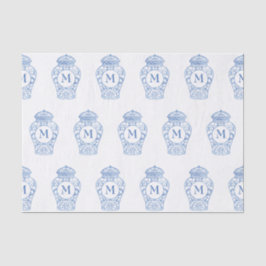 Chinoiserie Monogrammed Ginger Jar Tissue Paper Tissuepapier