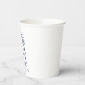 Chinoiserie Monogrammed Pagoda Papieren Bekers (Links)