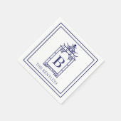 Chinoiserie Monogrammed Pagoda Party Napkins Servet (Hoek)