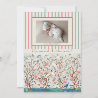 Chinoiserie muurschildering kinderkamer bloemmotie aankondiging