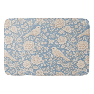 Chinoiserie naadloos patroon van vogels en bloemen badmat